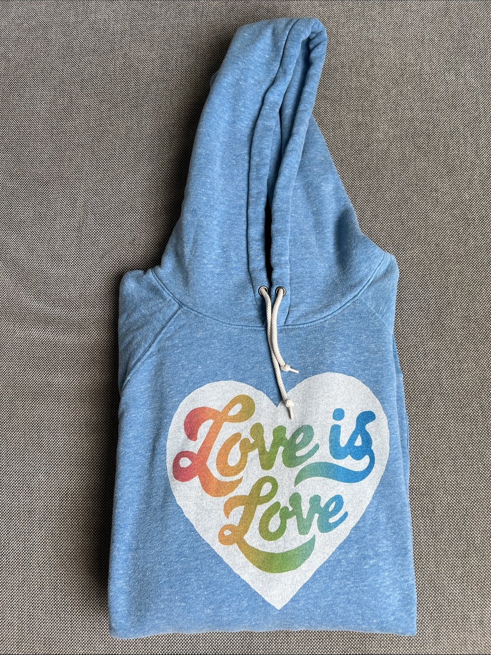 Homage "Love is Love" Heart Hoodie Sweatshirt- Size XL